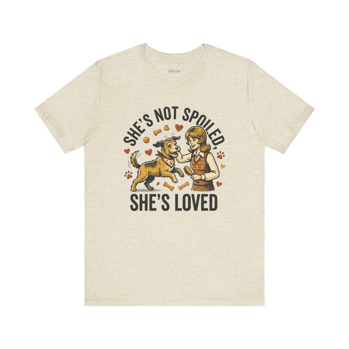Spoiled Dog Mom T-Shirt — She's Not Spoiled, She's Loved — dog mom t-shirt design