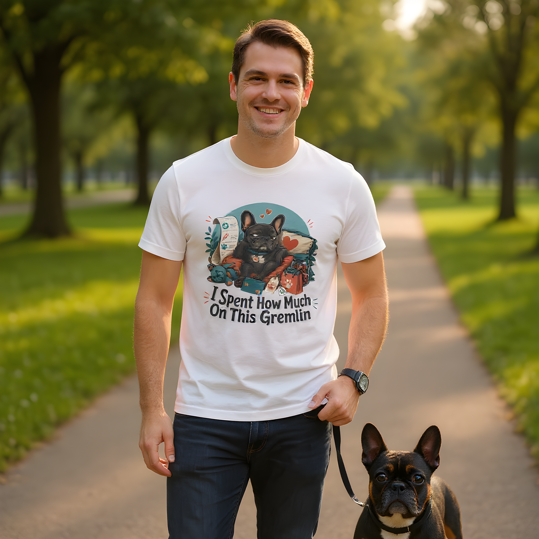 Funny Dog Gift T-Shirt — I Spent How Much on This Gremlin — french bulldog t-shirt design