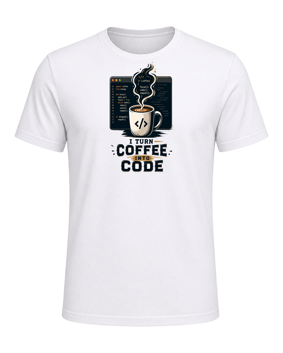 Coffee + Programmer — White