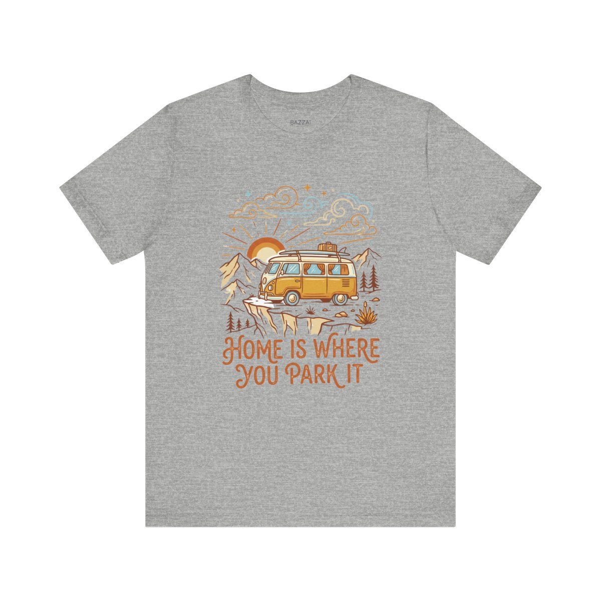 Van Life T-Shirt — Smaller House, Better View — trail t-shirt design