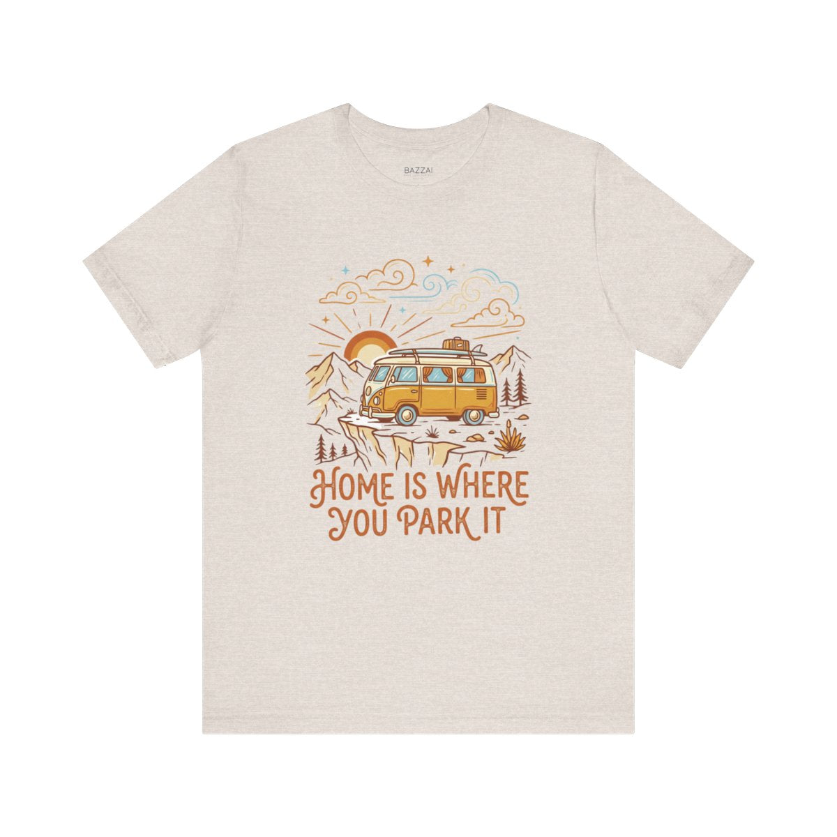 Van Life T-Shirt — Smaller House, Better View — trail t-shirt design
