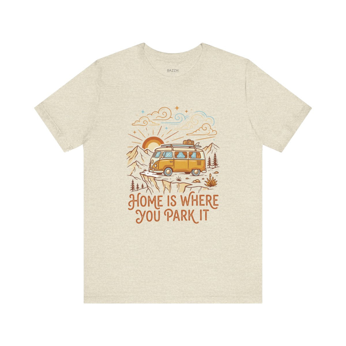 Van Life T-Shirt — Smaller House, Better View — trail t-shirt design