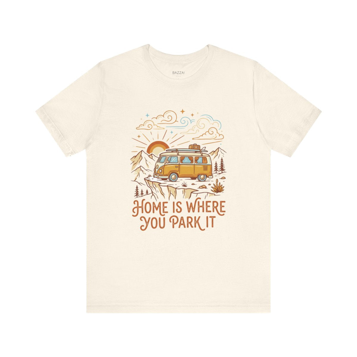Van Life T-Shirt — Smaller House, Better View — trail t-shirt design