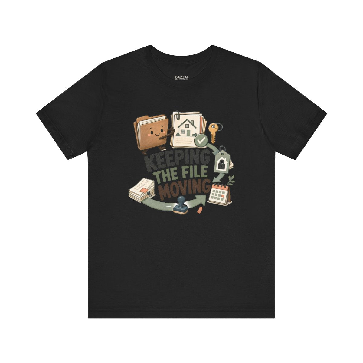 Mortgage Processor T-Shirt — Keeping the File Moving — mortgage t-shirt design