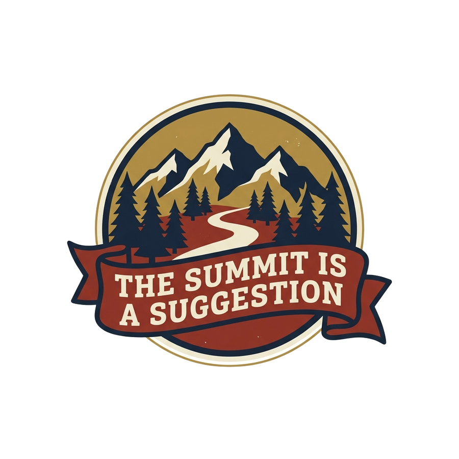 Hiking Humor T-Shirt — The Summit Is a Suggestion