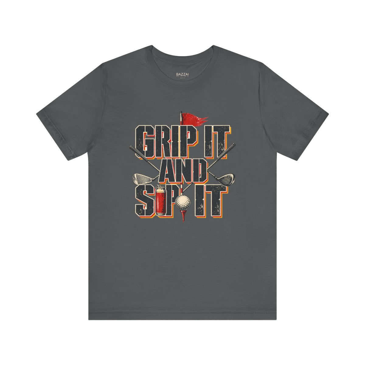 Golf Humor T-Shirt — Grip It and Sip It — golf t-shirt design