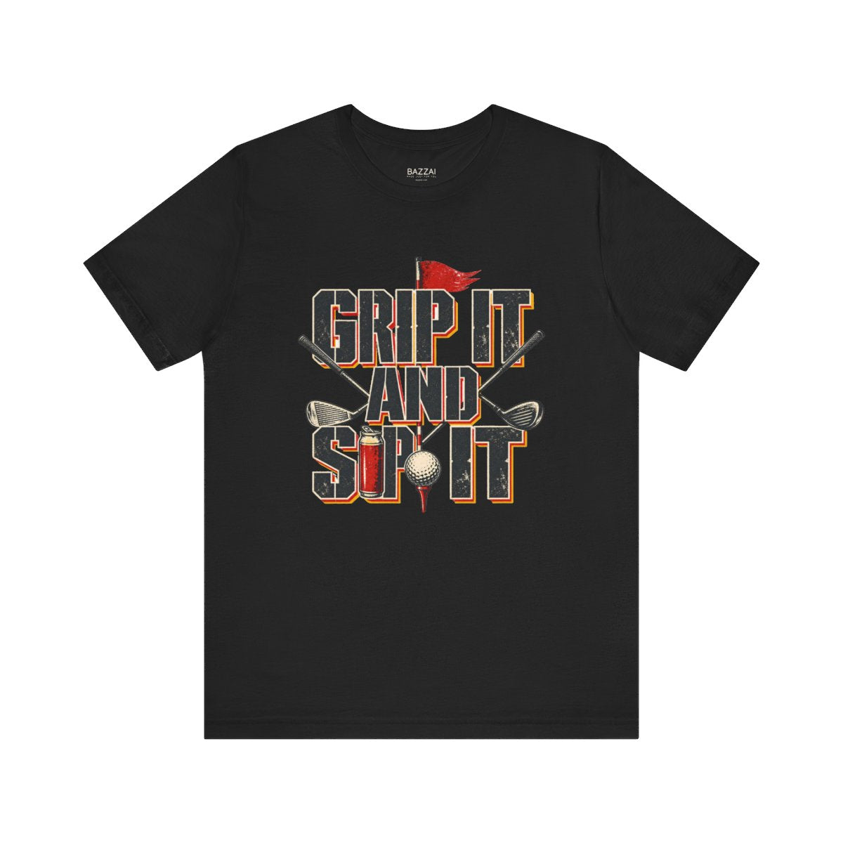 Golf Humor T-Shirt — Grip It and Sip It — golf t-shirt design