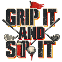 Golf Humor T-Shirt — Grip It and Sip It