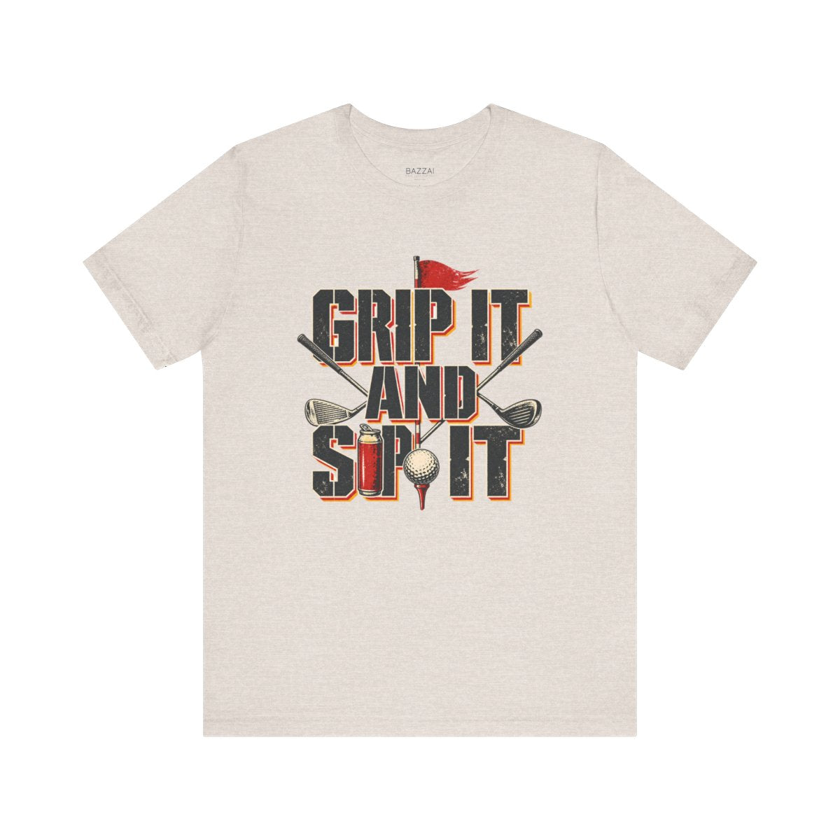 Golf Humor T-Shirt — Grip It and Sip It — golf t-shirt design