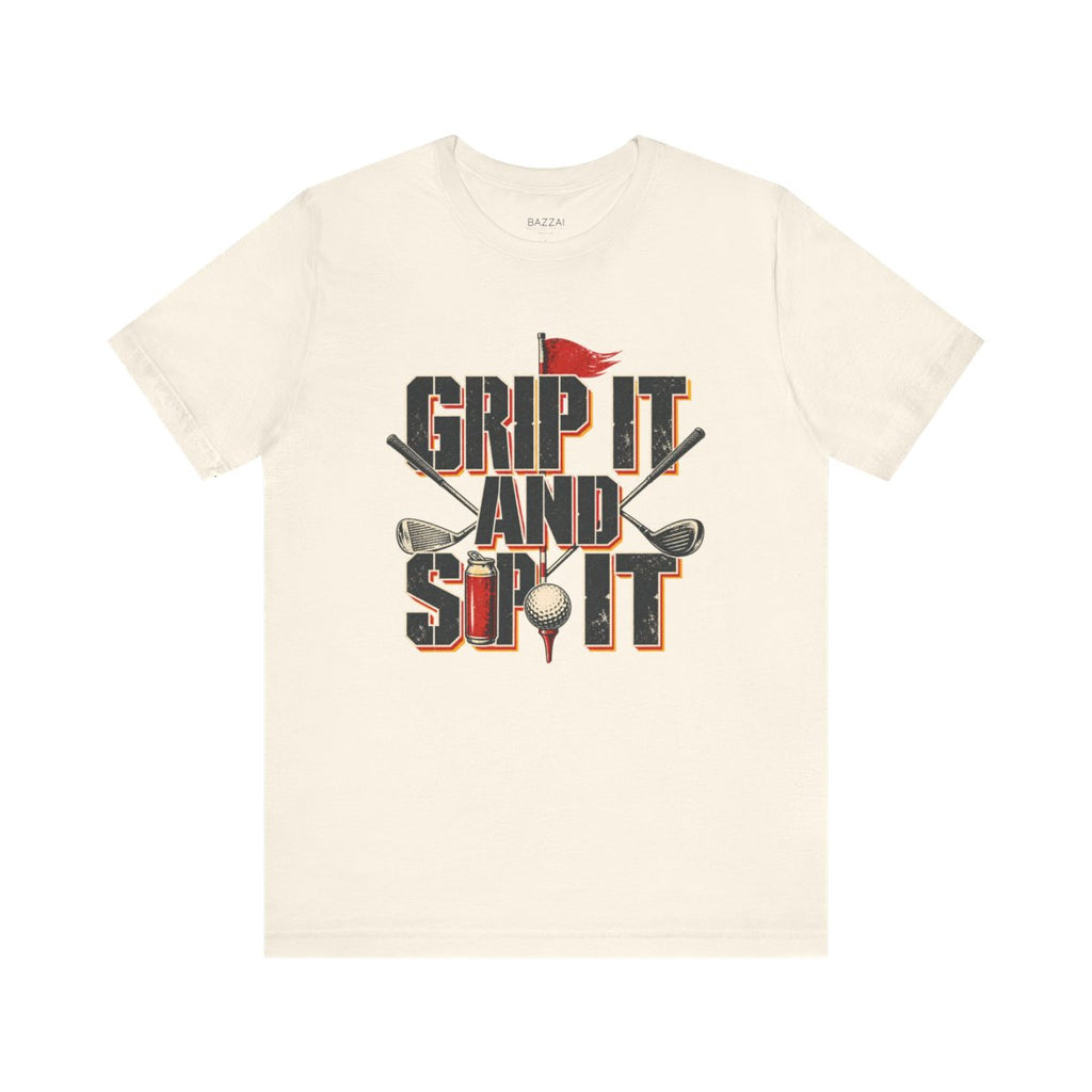 Golf Humor T-Shirt — Grip It and Sip It — golf t-shirt design