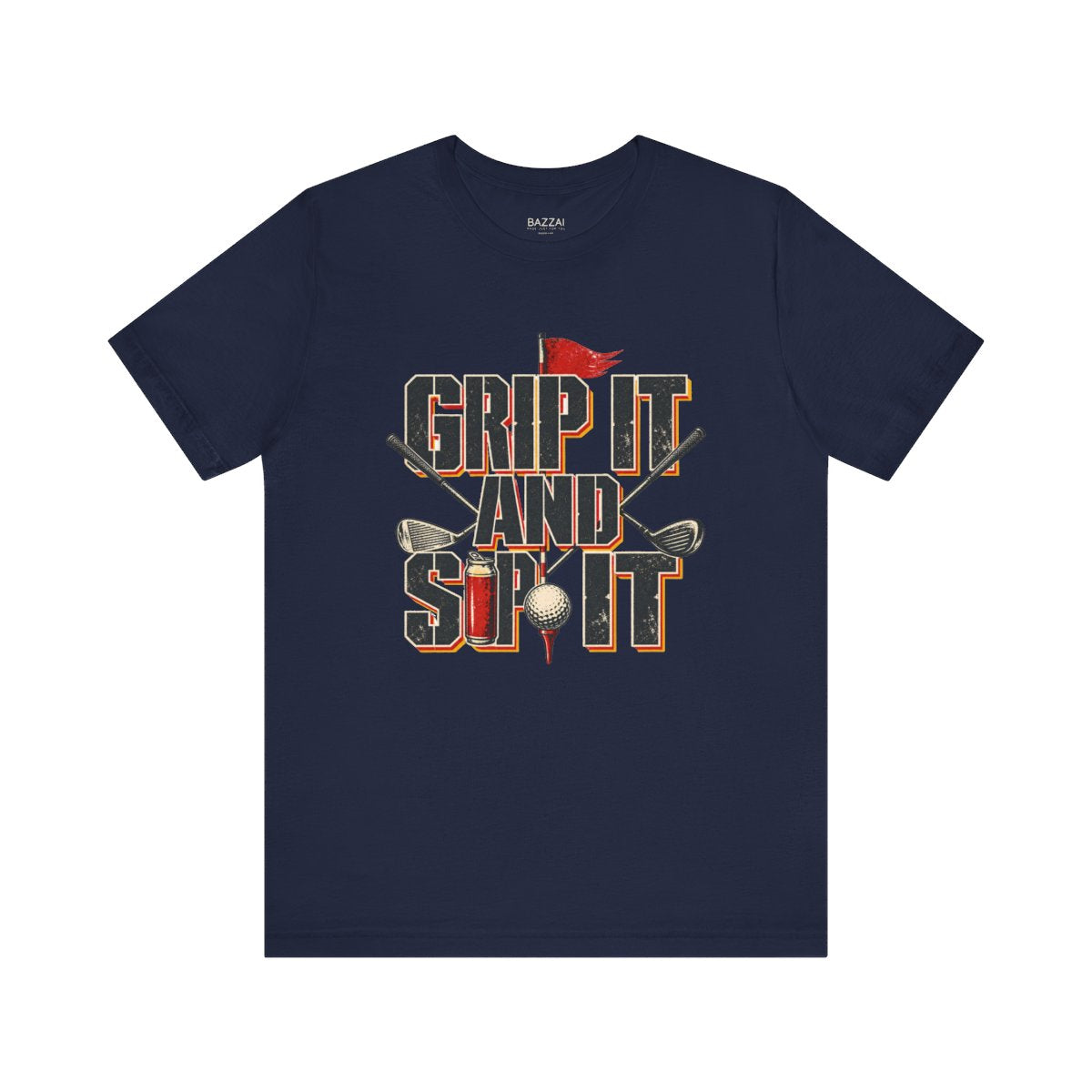 Golf Humor T-Shirt — Grip It and Sip It — golf t-shirt design