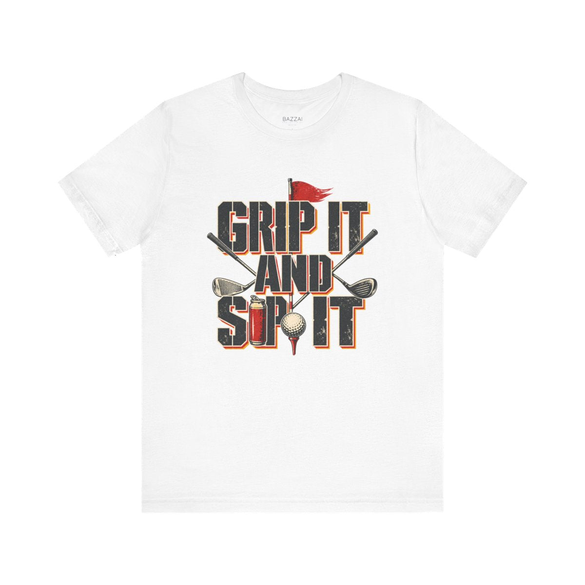 Golf Humor T-Shirt — Grip It and Sip It — golf t-shirt design