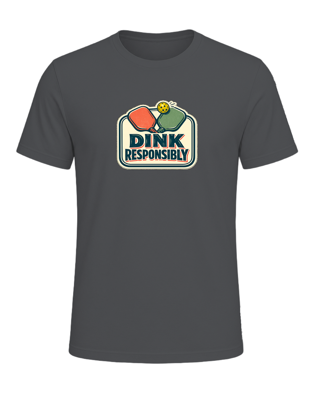 Dink Responsibly Tee — Asphalt