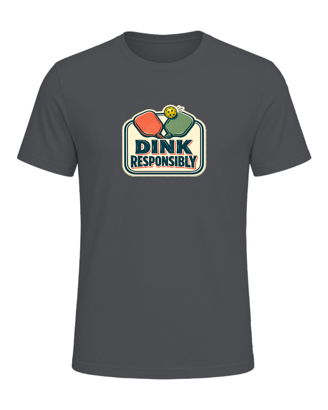 Dink Responsibly Tee — Asphalt