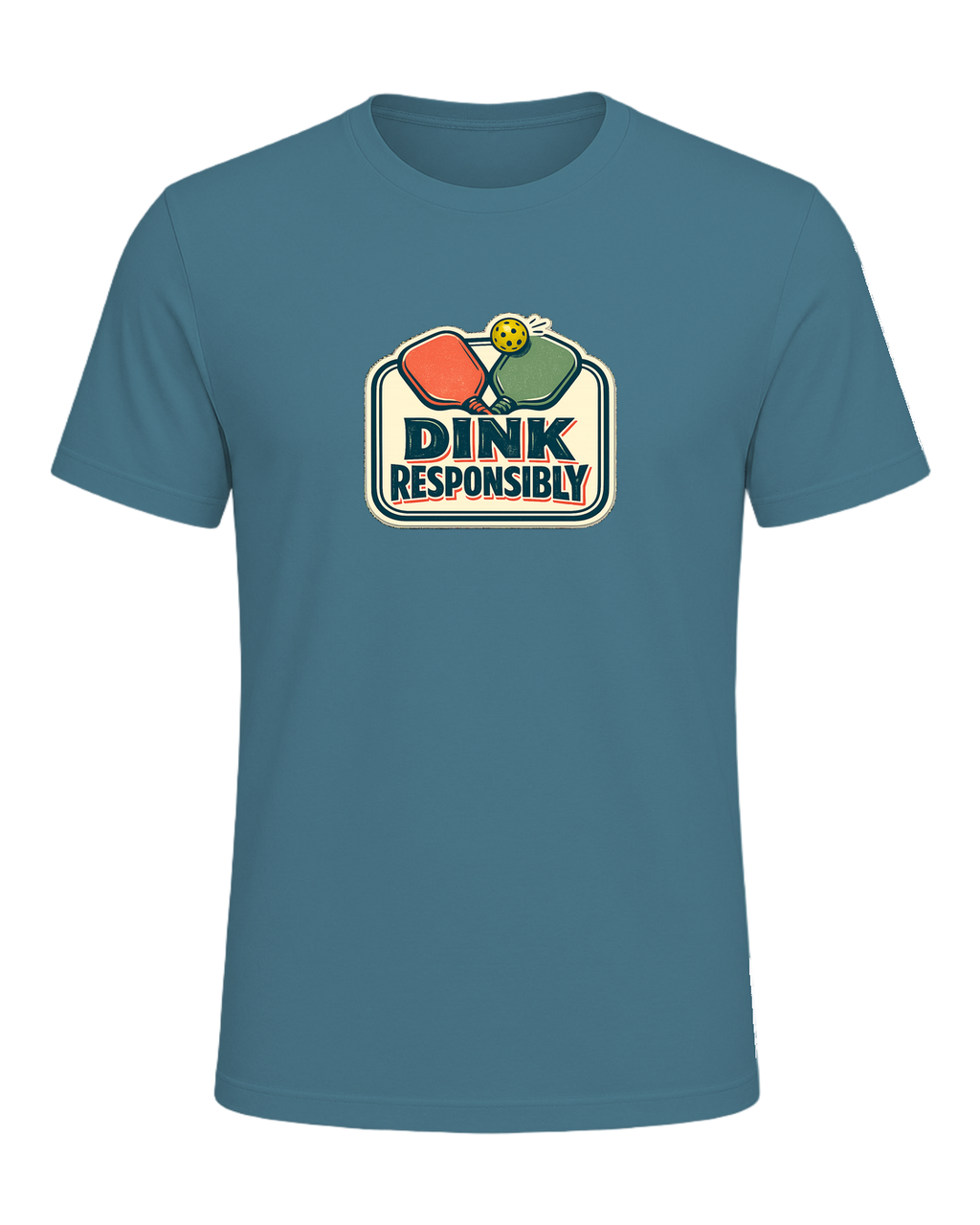 Dink Responsibly Tee — Heather Deep Teal