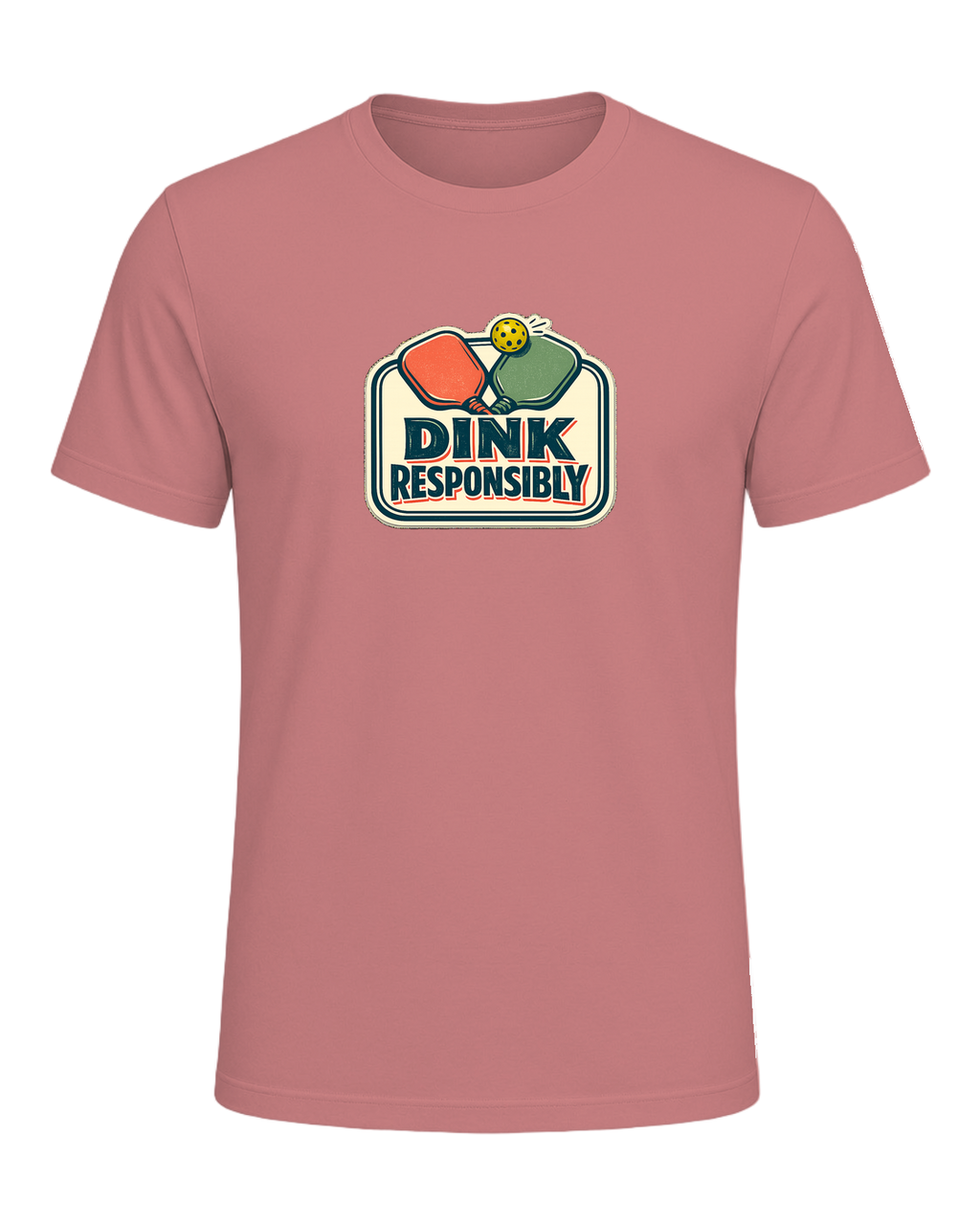 Dink Responsibly Tee — Heather Mauve