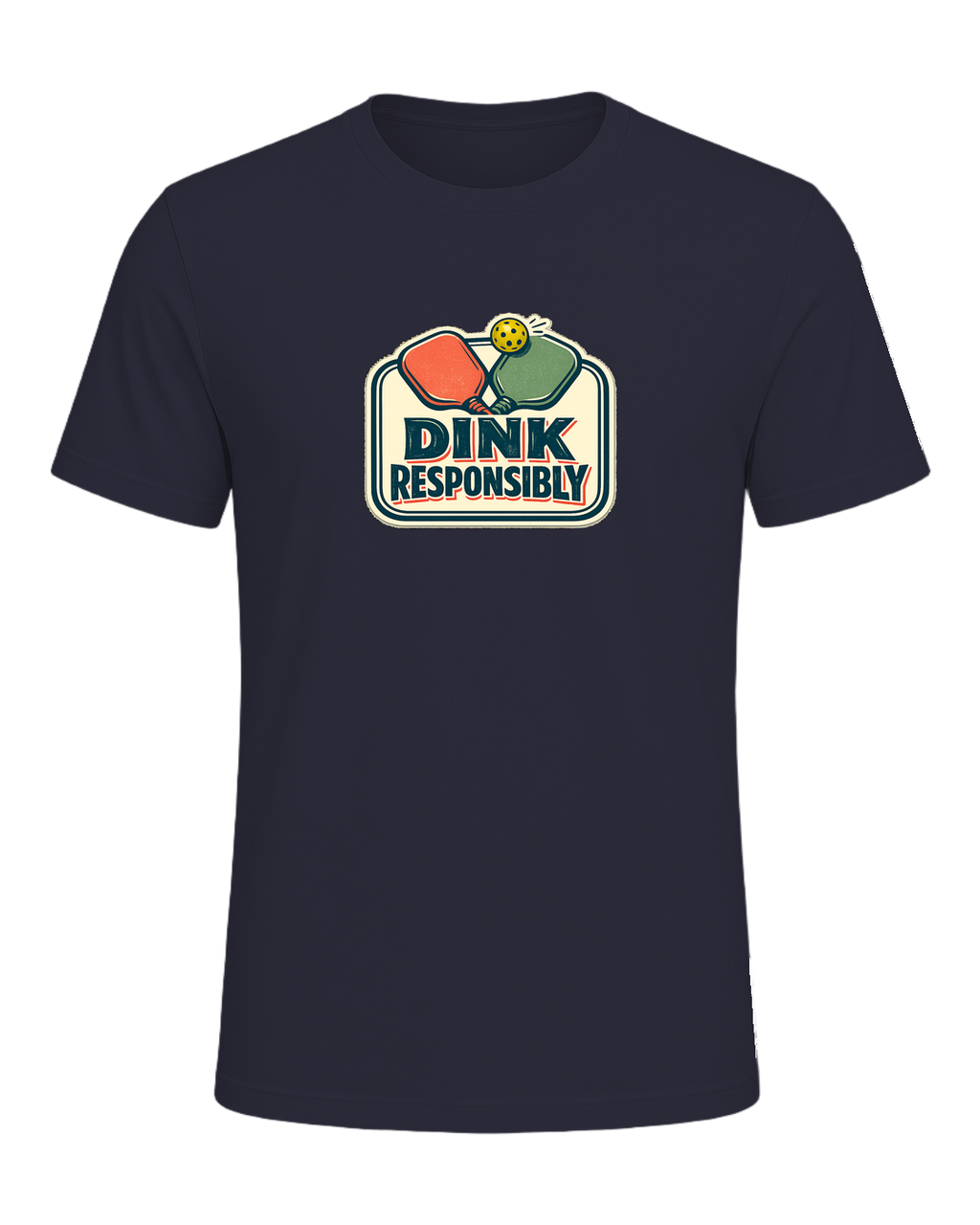 Dink Responsibly Tee — Heather Navy