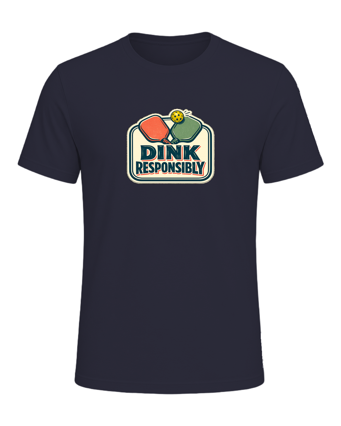 Dink Responsibly Tee — Heather Navy
