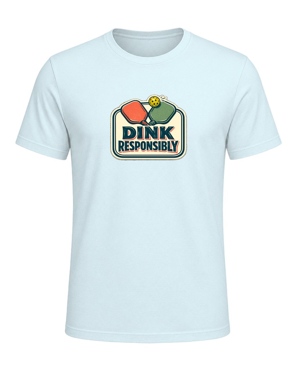 Dink Responsibly Tee — Heather Prism Ice Blue