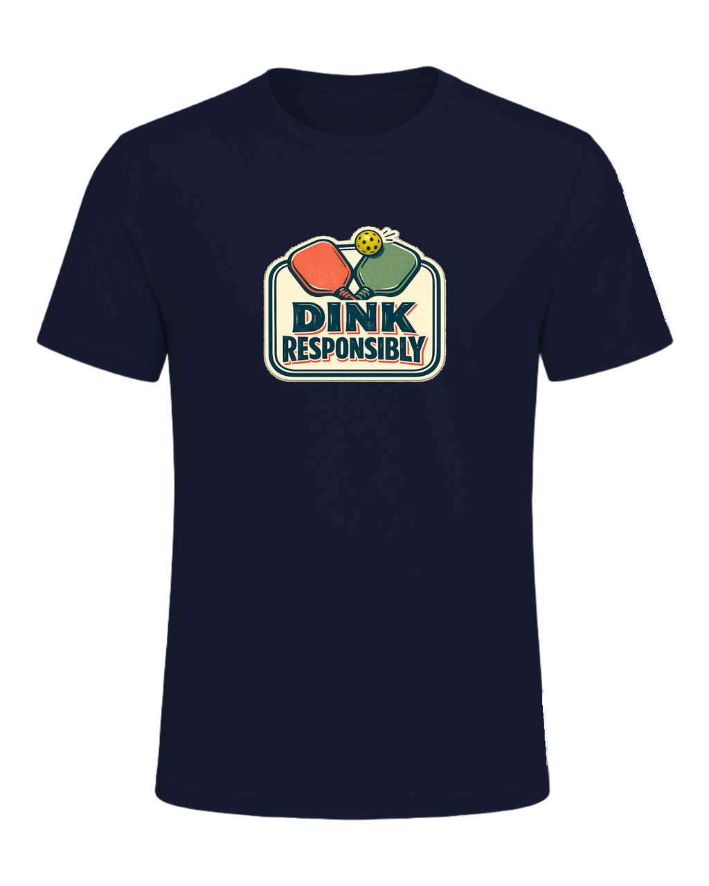 Dink Responsibly Tee — Navy
