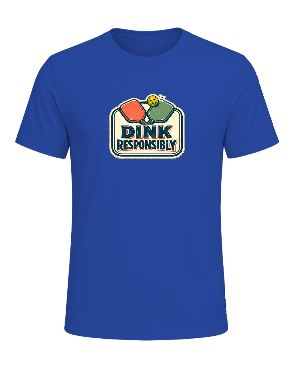Dink Responsibly Tee — True Royal