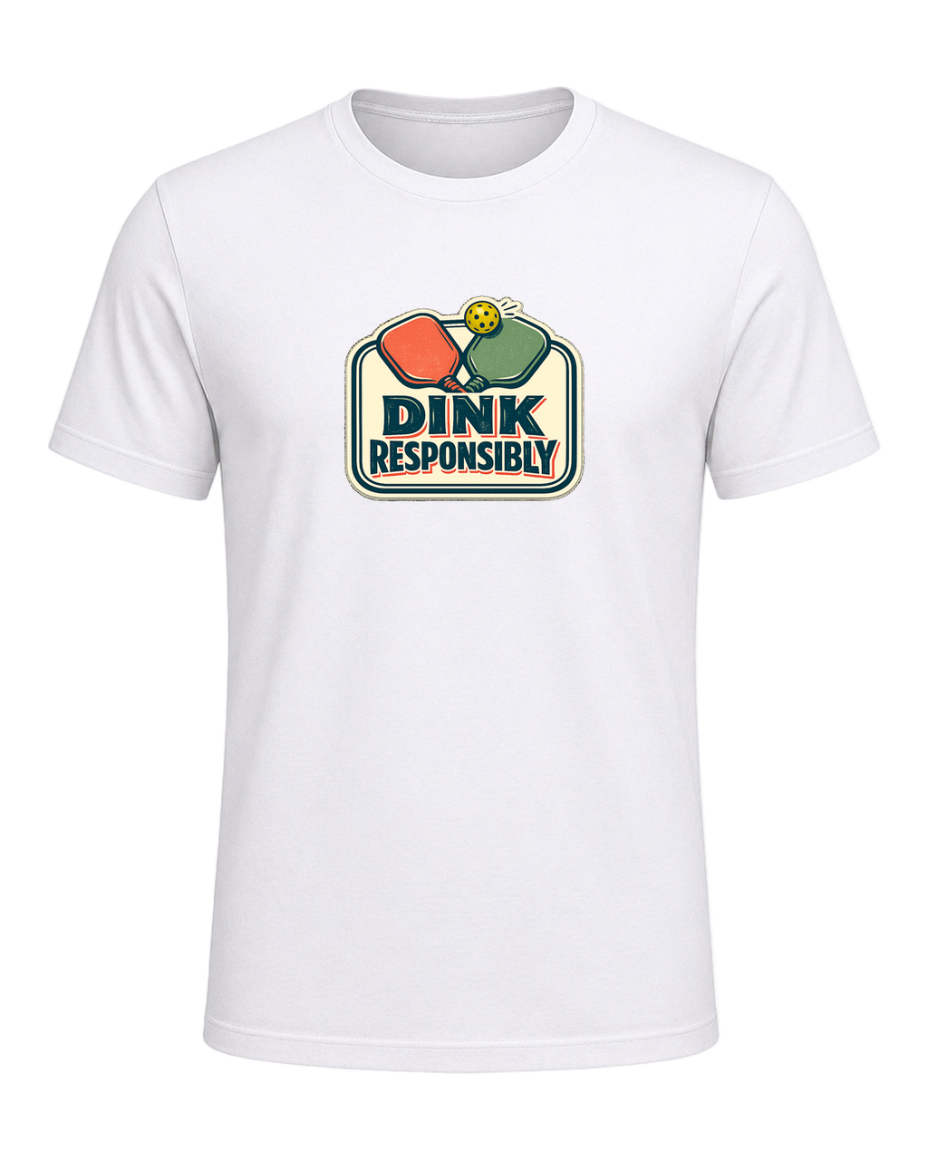 Dink Responsibly Tee — White