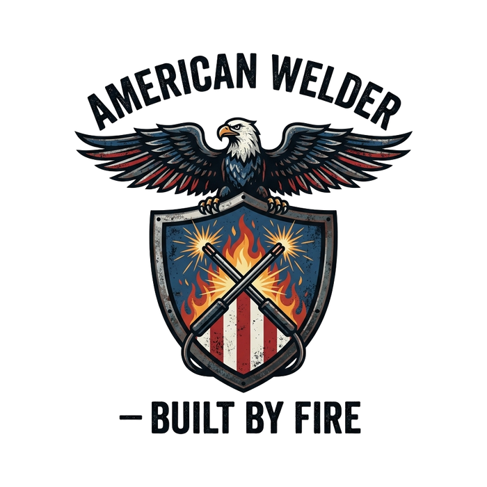 American Welder - Built By Fire - Vintage Crest Tee