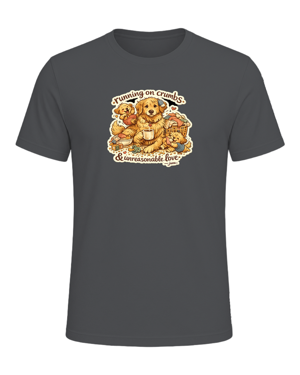 Running On Crumbs & Unreasonable Love Tee — Asphalt