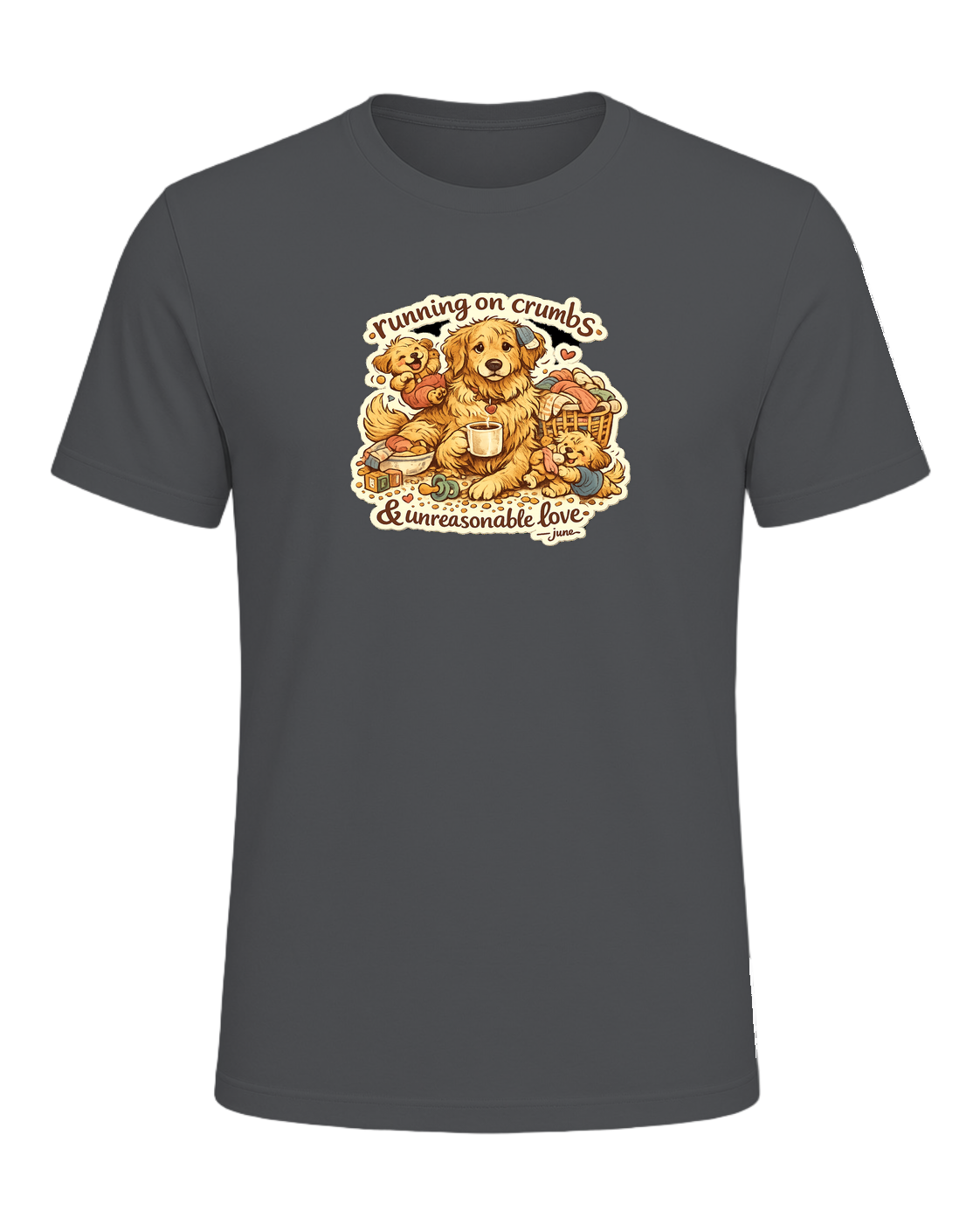 Running On Crumbs & Unreasonable Love Tee — Asphalt