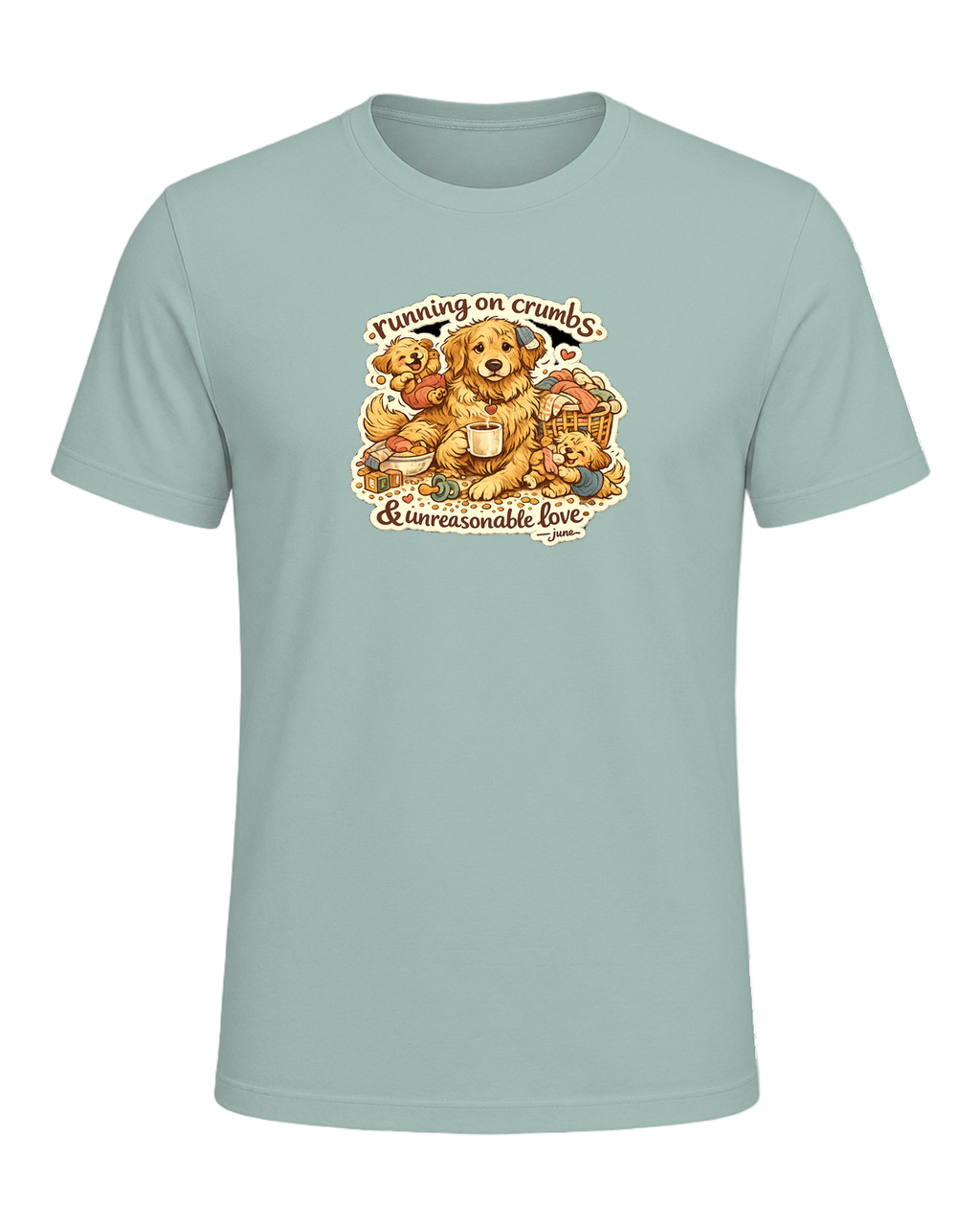 Running On Crumbs & Unreasonable Love Tee — Dusty Blue