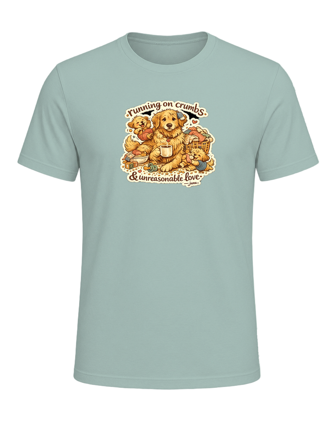 Running On Crumbs & Unreasonable Love Tee — Dusty Blue