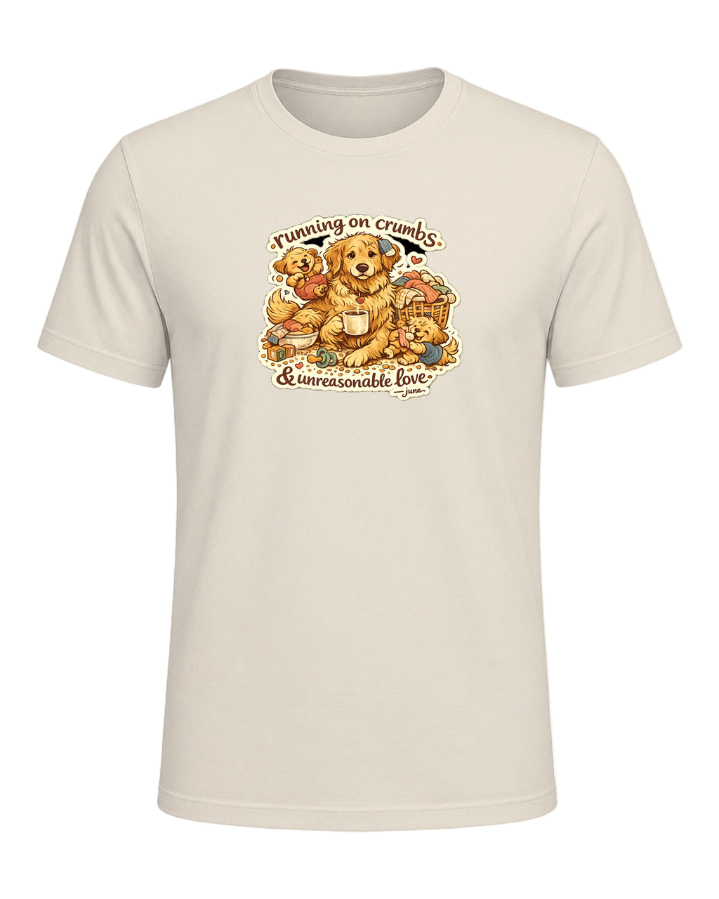 Running On Crumbs & Unreasonable Love Tee — Heather Prism Natural