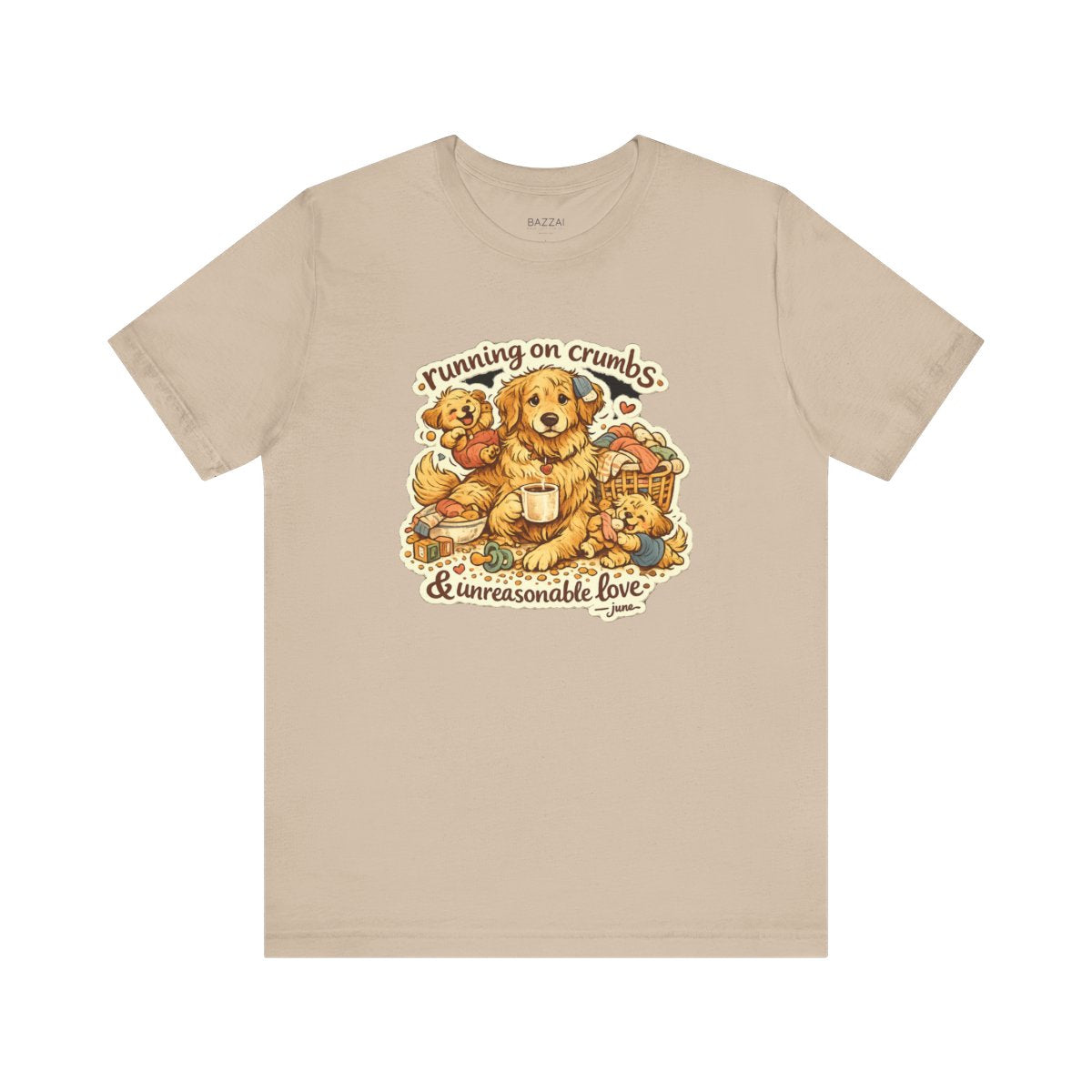 Mom Life T-Shirt — Running on Crumbs &amp; Unreasonable Love — mom chaos t-shirt design by June