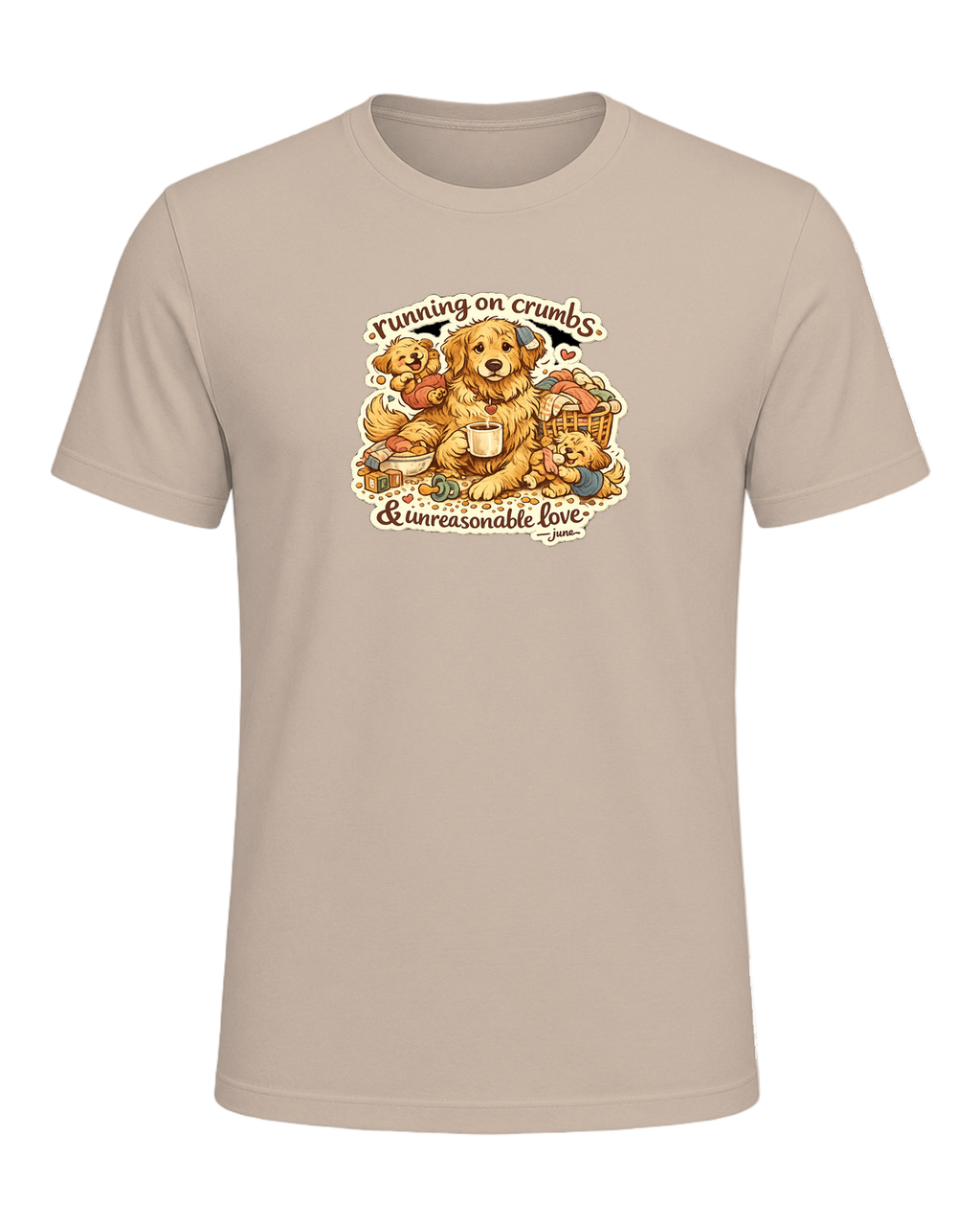 Running On Crumbs & Unreasonable Love Tee — Tan