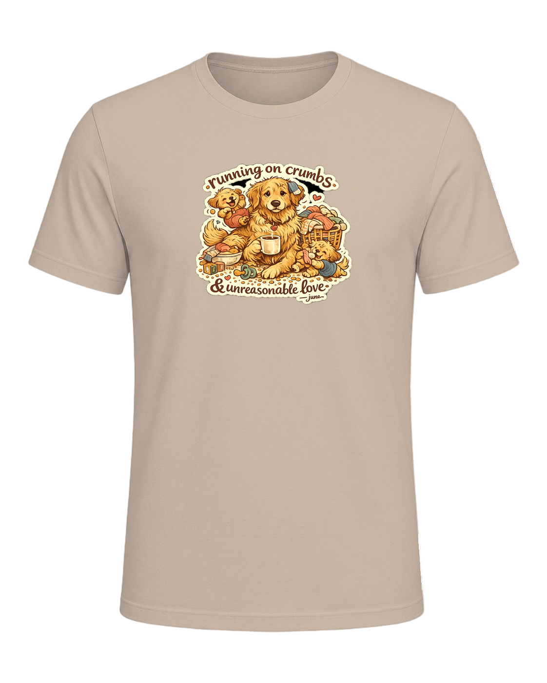 Running On Crumbs & Unreasonable Love Tee — Tan