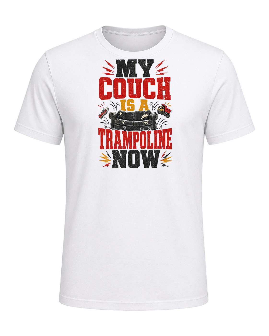 My couch is a trampoline now — White