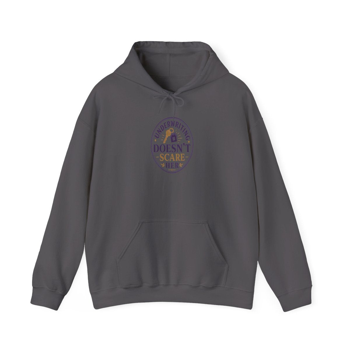 UNDERWRITING DOESN'T SCARE HER Hoodie — Charcoal