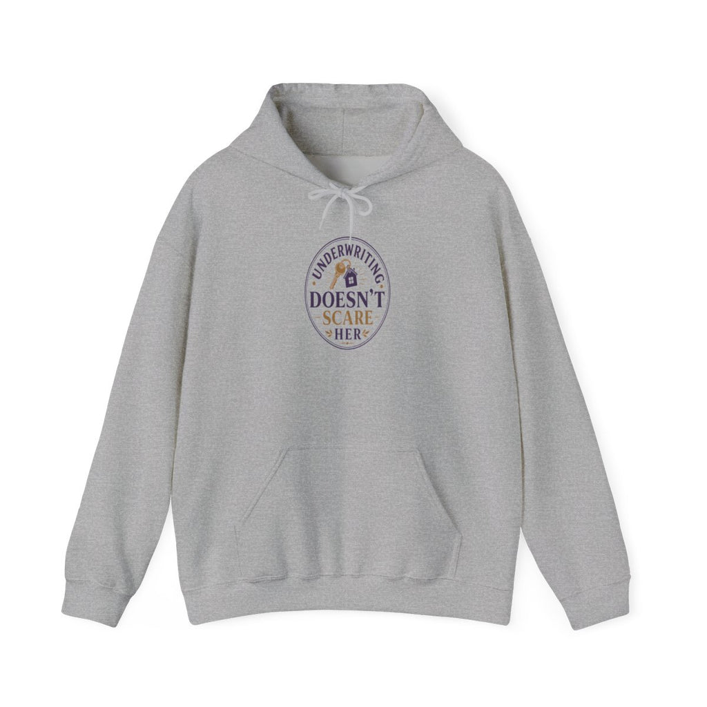 UNDERWRITING DOESN'T SCARE HER Hoodie — Sport Grey