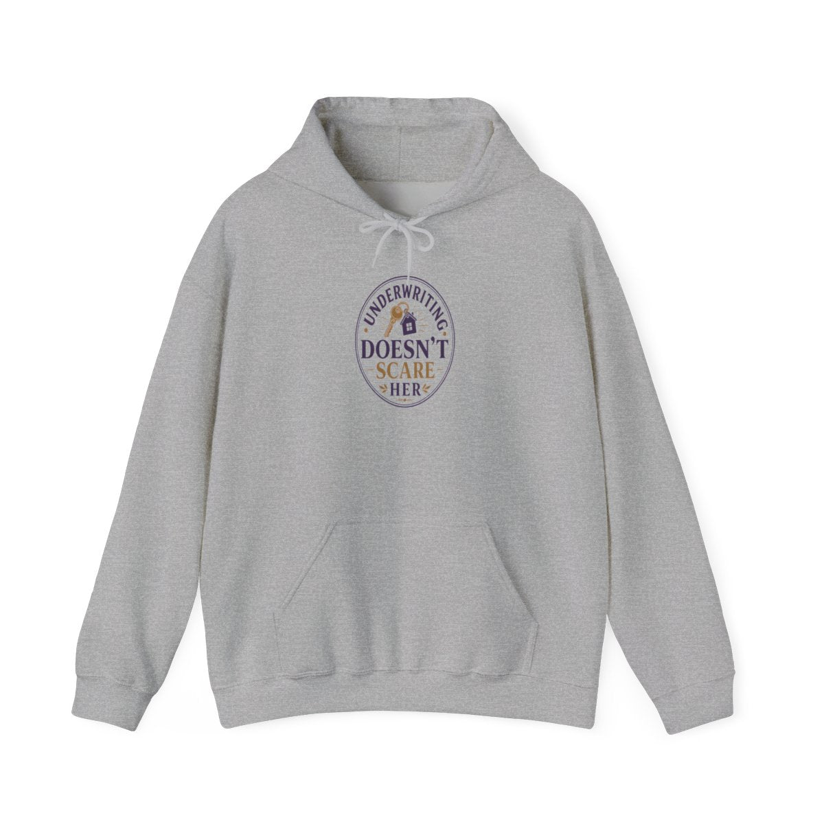 UNDERWRITING DOESN'T SCARE HER Hoodie — Sport Grey