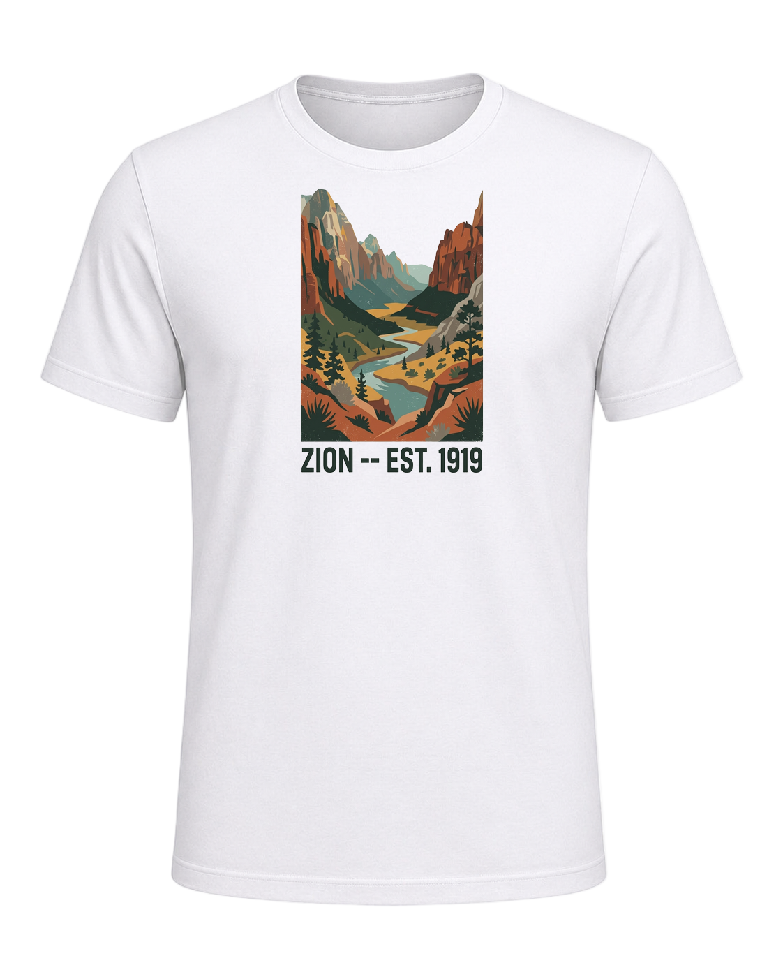 National Park Specific (WPA Style) — White