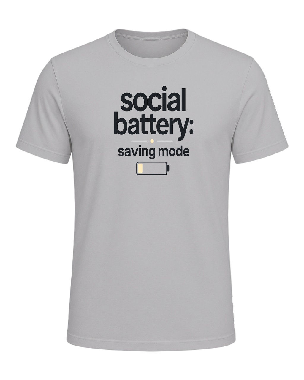 social battery: saving mode — Athletic Heather