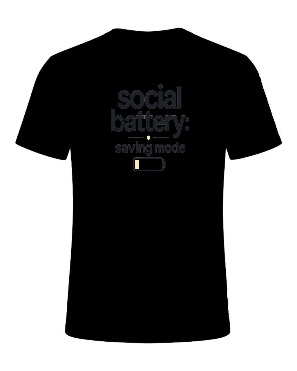 social battery: saving mode — Black