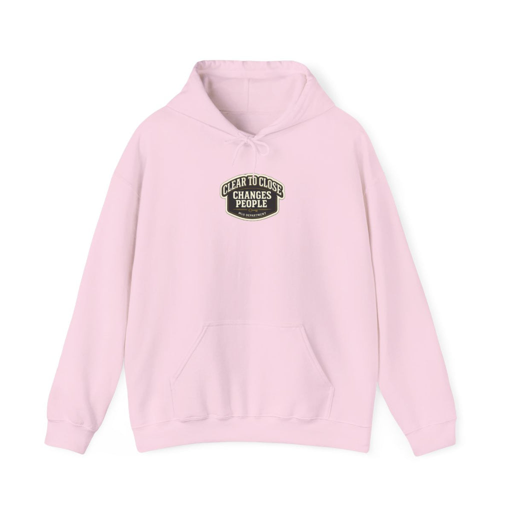 CLEAR TO CLOSE CHANGES PEOPLE Hoodie — Light Pink