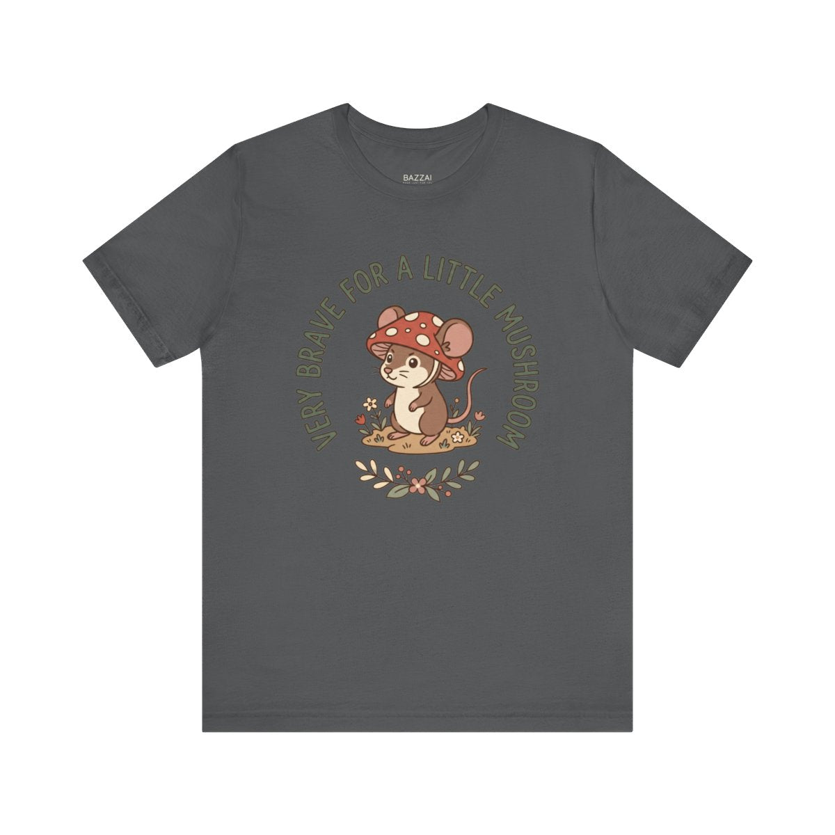 Cottagecore Gift T-Shirt — Very Brave for a Little Mushroom — t-shirt design