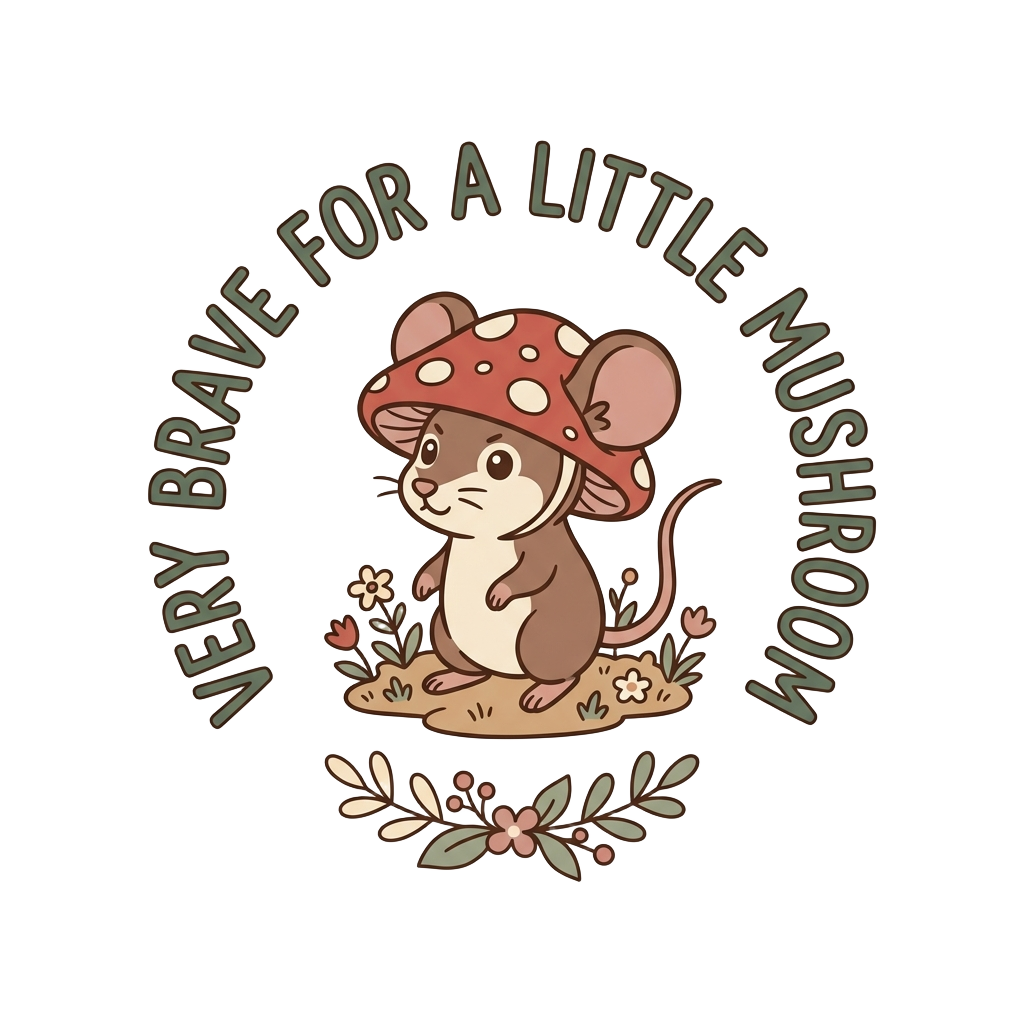 VERY BRAVE FOR A LITTLE MUSHROOM