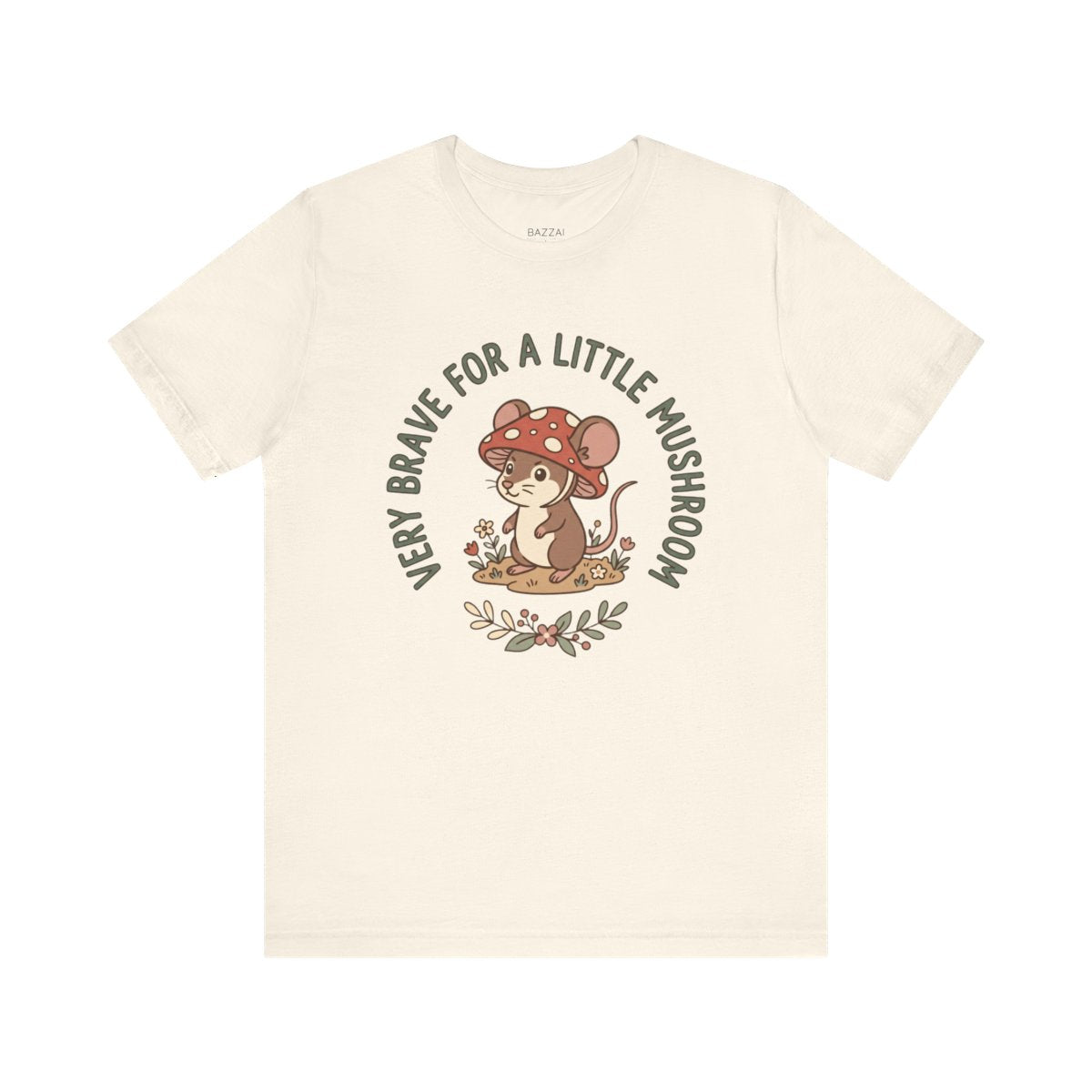 Cottagecore Gift T-Shirt — Very Brave for a Little Mushroom — t-shirt design