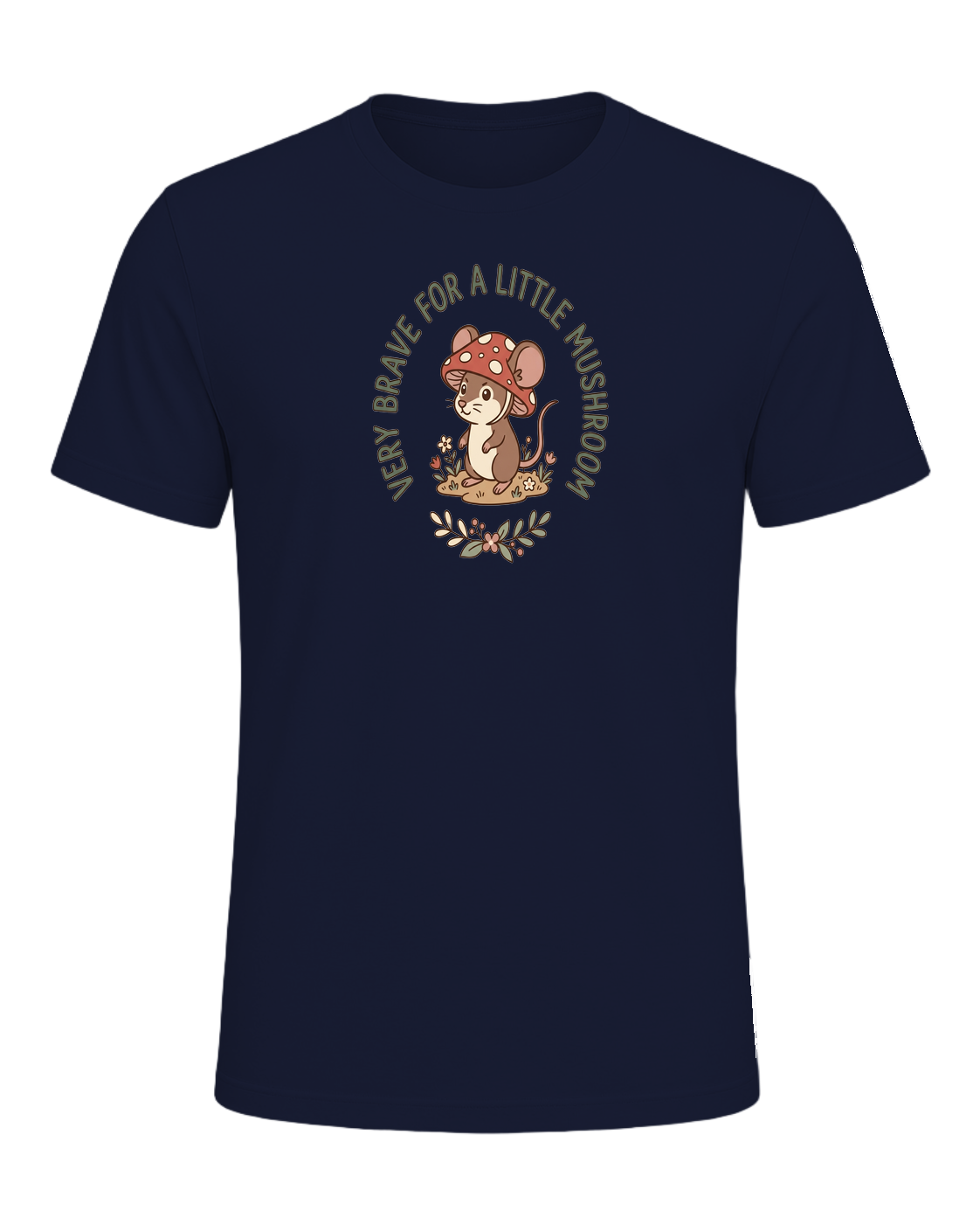 VERY BRAVE FOR A LITTLE MUSHROOM — Navy