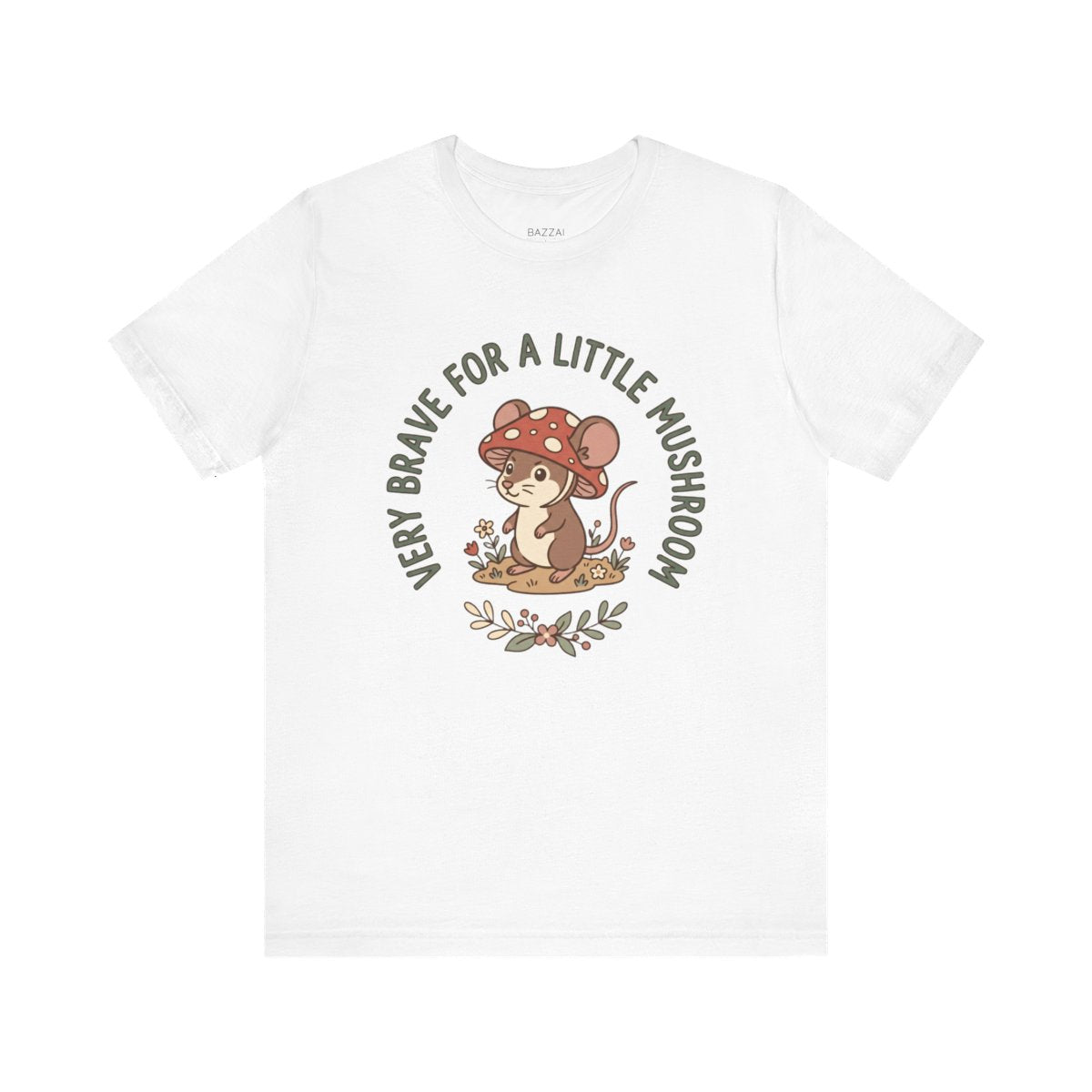 Cottagecore Gift T-Shirt — Very Brave for a Little Mushroom — t-shirt design