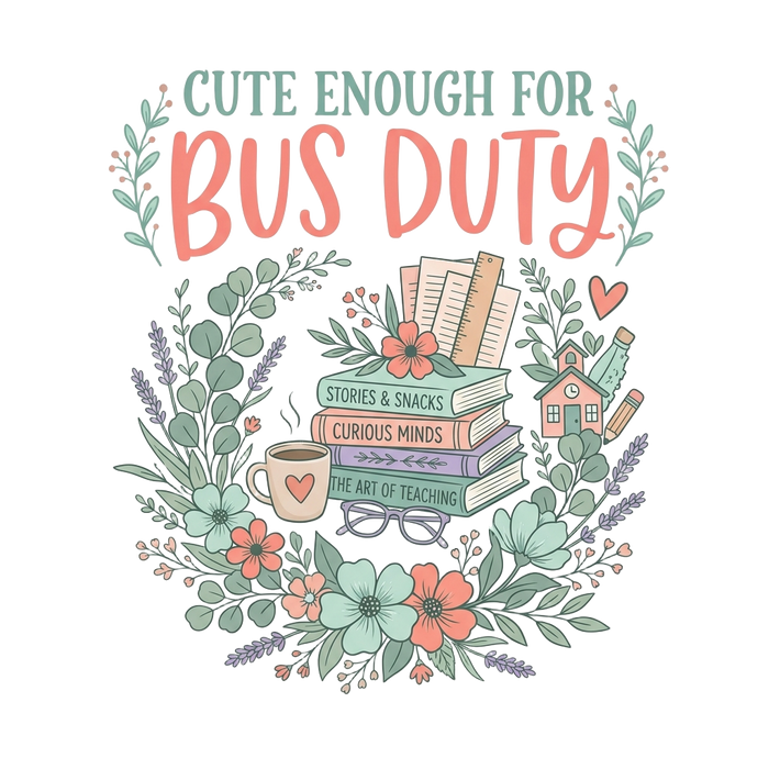 CUTE ENOUGH FOR BUS DUTY — Aesthetic Garden Tee