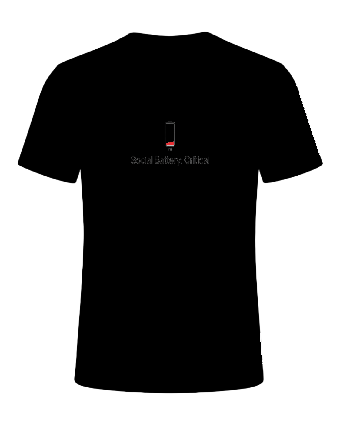 Social Battery Empty — Black